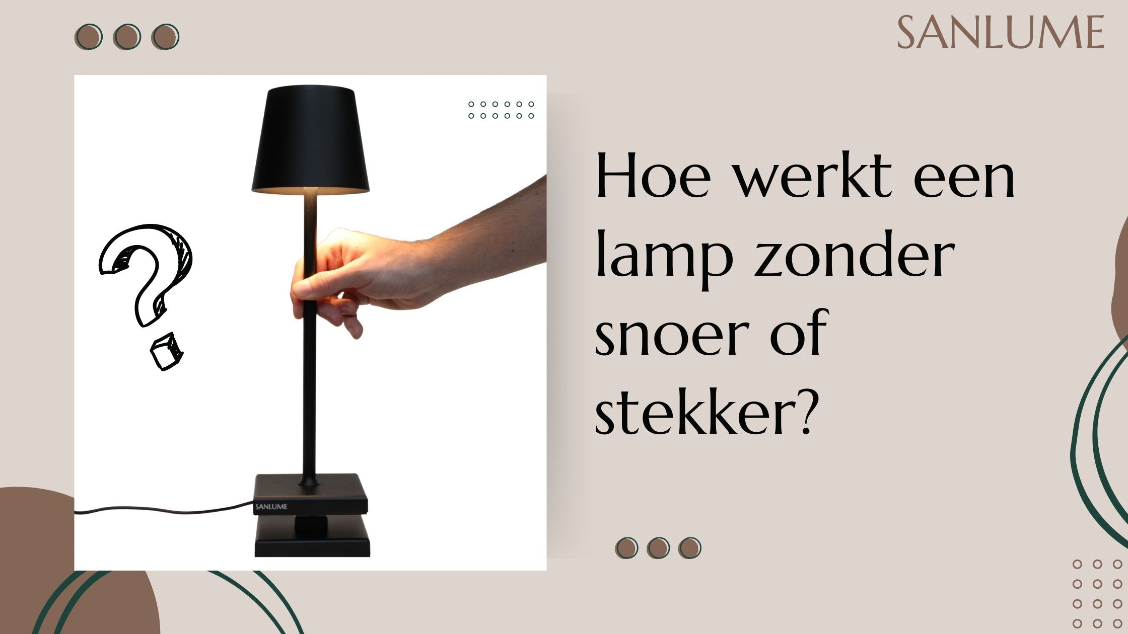 Hoe werkt een lamp zonder snoer of stekker? SANLUME